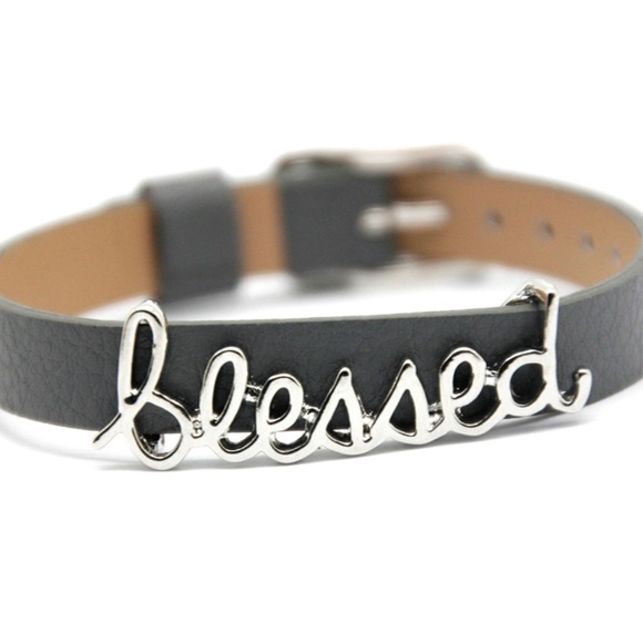 BLESSED Script Lettering Bracelet - Picture 3 of 4